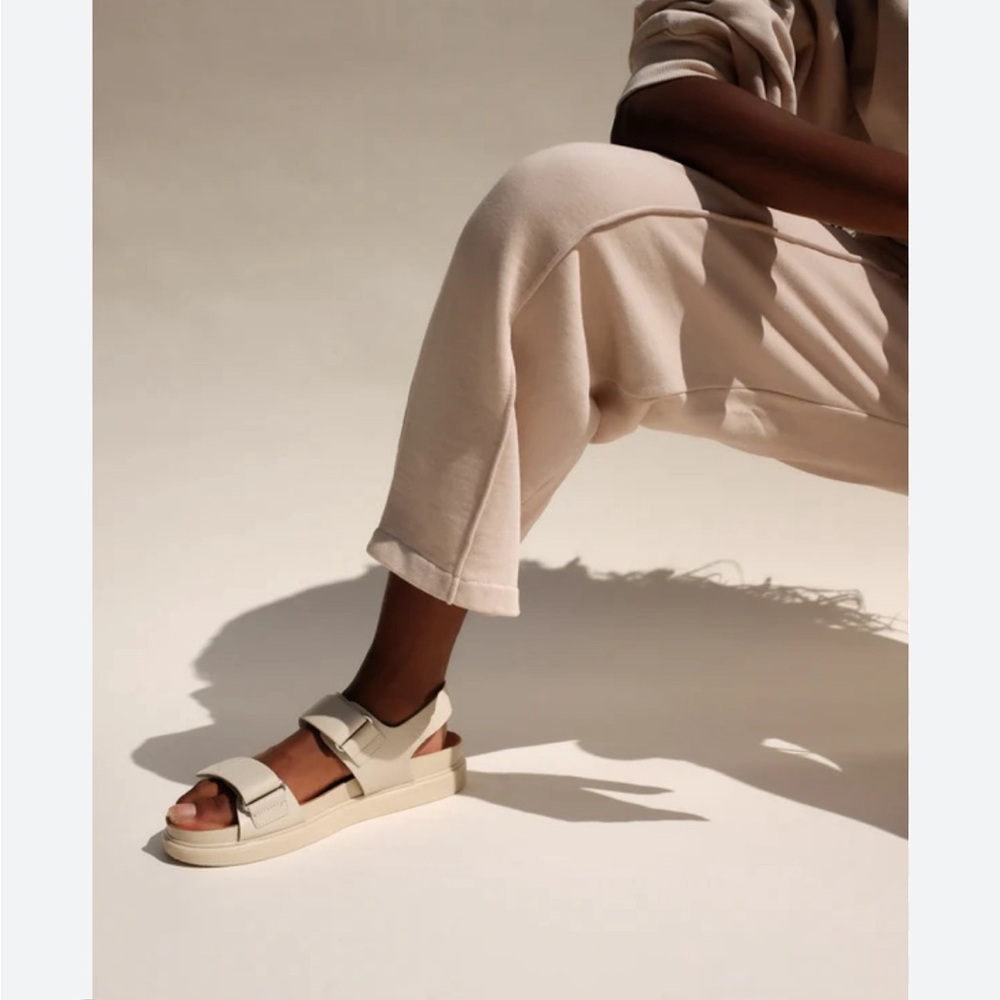 Vagabond Cream Platform Strap Sandals
